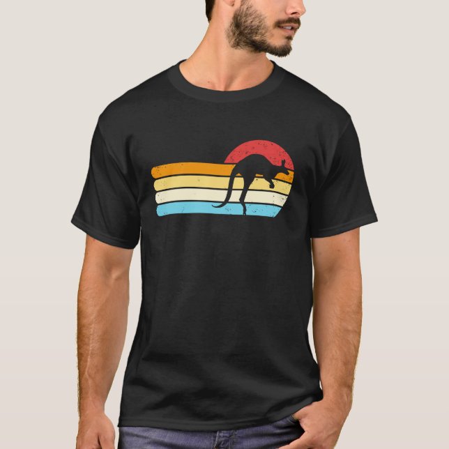 Camiseta Kangaroo Retro Sunset Aussie Australia Kids Kangar (Anverso)