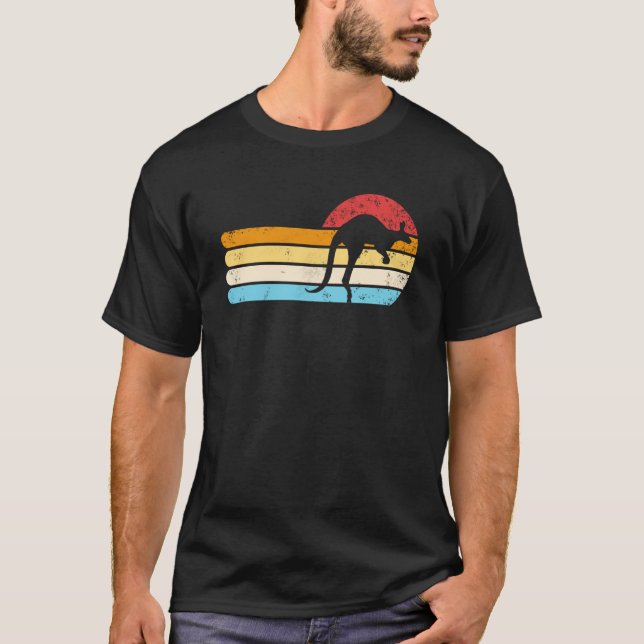 Camiseta Kangaroo Retro Sunset Australia Niños Kangar (Anverso)