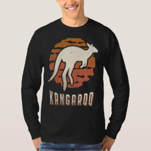 Camiseta Kangaroo Vintage Retro Classic Animal Sunset