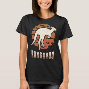 Camiseta Kangaroo Vintage Retro Classic Animal Sunset