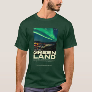 Camiseta Kangerlussuaq Poster de Luz Septentrional de Groen
