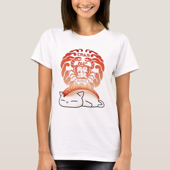 Camiseta Kani Crab Sushi Cat (Anverso)