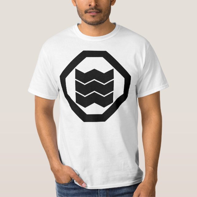 Camiseta Kanji con forma de contracción para tres en la ban (Anverso)