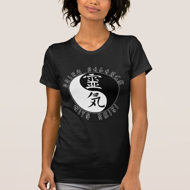 Camiseta Kanji de Yin Yang Reiki (Anverso)