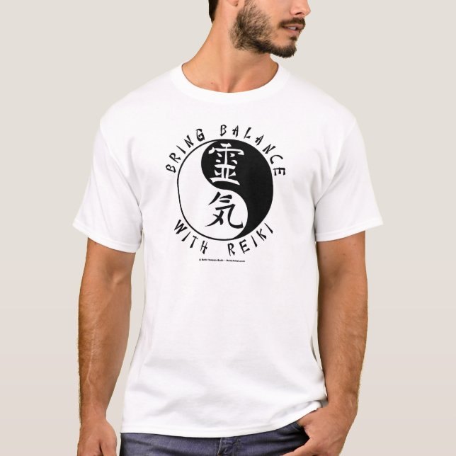 Camiseta Kanji de Yin Yang Reiki (Anverso)