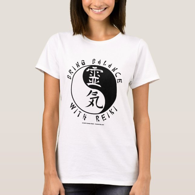 Camiseta Kanji de Yin Yang Reiki (Anverso)