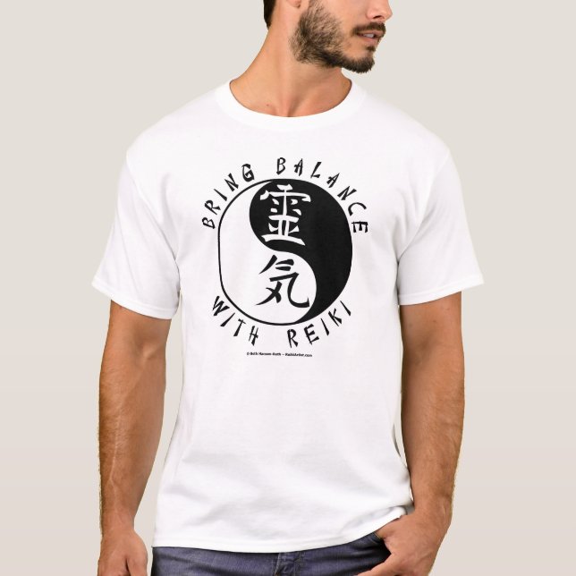 Camiseta Kanji de Yin Yang Reiki (Anverso)