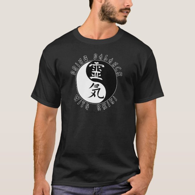 Camiseta Kanji de Yin Yang Reiki (Anverso)