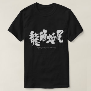 Camiseta [Kanji] inicio brillante y final aburrido