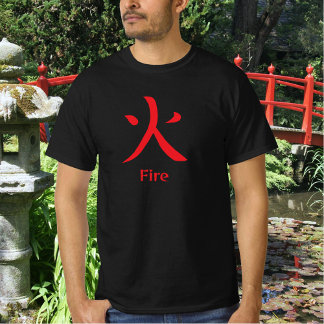 Camiseta Kanji Japonés Fuego