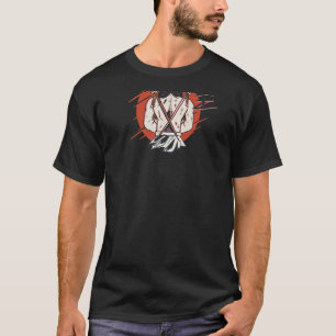 Camiseta Kanji japonés guerrero samurai y japoneses espada 