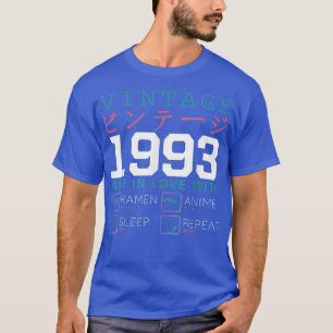 Camiseta Kanji Otaku Retro Cumpleaños Vintage 1993 Ramen An