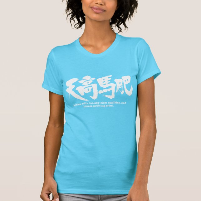Camiseta [Kanji] Otoño con el cielo claro y azul, y (Anverso)