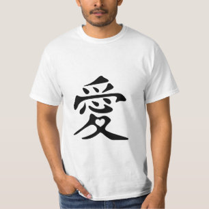 Camiseta Kanji para el amor con el corazón