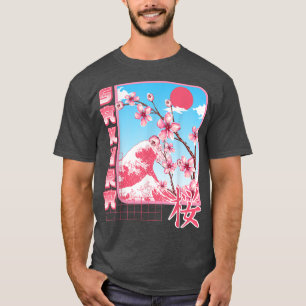 Camiseta Kanji Sakura Flor japonesa de cerezo en rosa S