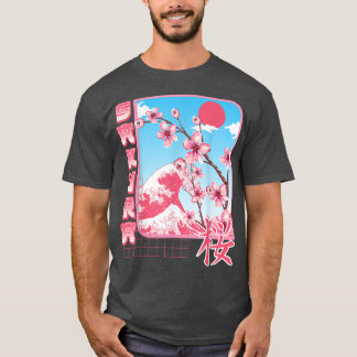 Camiseta Kanji Sakura Flor japonesa de cerezo en rosa S