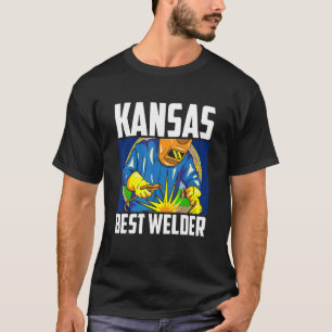 Camiseta Kansas Best Welder Ironworker Ironsmith Wellness U