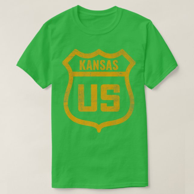 Camiseta Kansas - Carretera de EE.UU. con problemas de visi (Diseño del anverso)