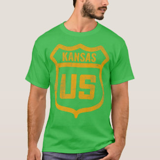 Camiseta Kansas - Carretera de EE.UU. con problemas de visi