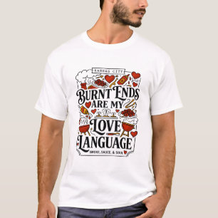 Camiseta Kansas City Burnt Ends Barbecue Lenguaje del Amor
