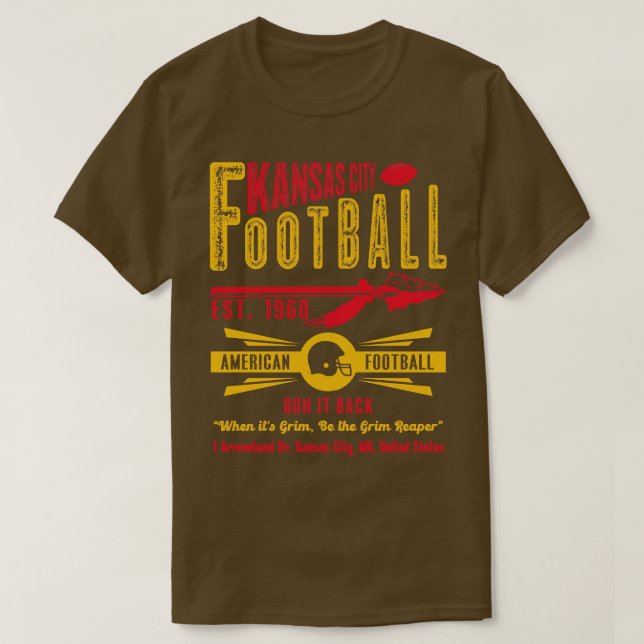 Camiseta Kansas City Est 1960 Arrow Vintage Look (Diseño del anverso)