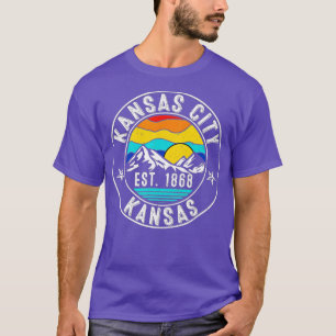 Camiseta Kansas City Kansas KS de la Retro 70