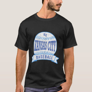 Camiseta Kansas City Kc Baseball Kc Blue Throwback