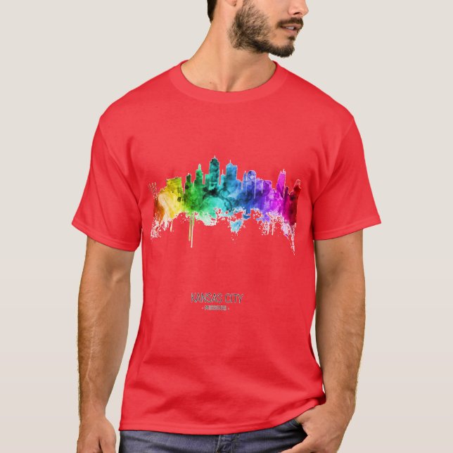 Camiseta Kansas City Missouri Skyline 4 (Anverso)