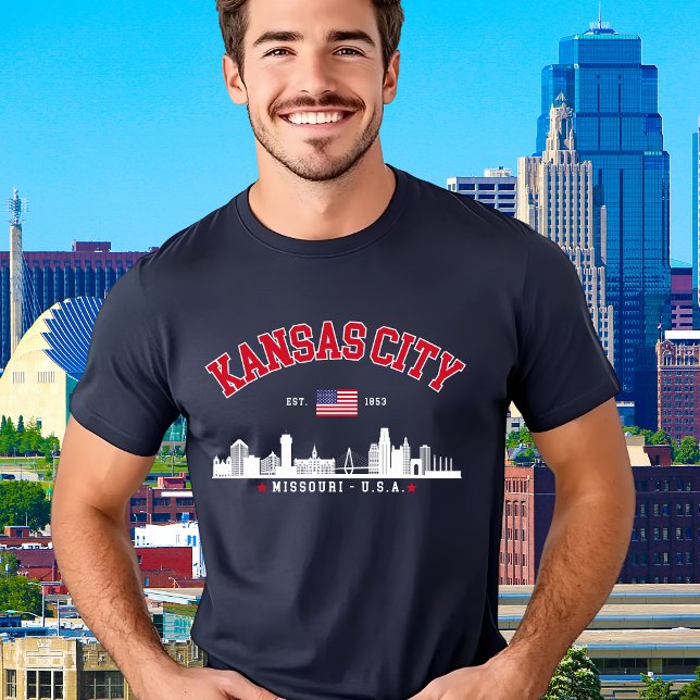 Camiseta Kansas City Modern Skyline Souvenir (Subido por el creador)