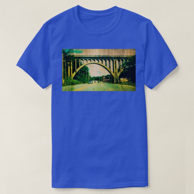 Camiseta Kansas City Southern Concrete Railroad Bridge Grun (Diseño del anverso)