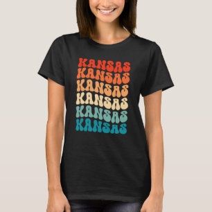 Camiseta Kansas Groovy Vibe Multi Retro Color Kansas City L