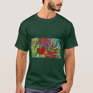 Camiseta Kansas KS Amo Un Colorido Mapa Del Estado Al Acuar