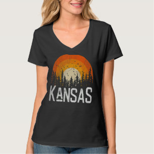 Camiseta Kansas Retro Estilo Vintage 70 Años 80 Hombres Muj