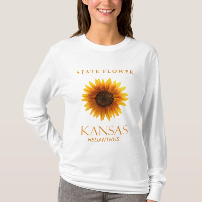Camiseta Kansas Territory Flower The Helianthus (Anverso)