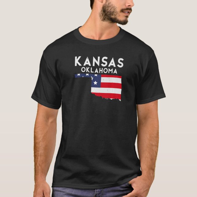 Camiseta Kansas USA State America Travel Oklahoman Premium (Anverso)