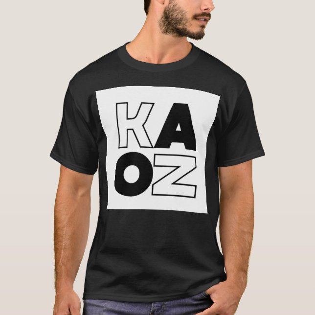 Camiseta KAOZ black and white  (Anverso)