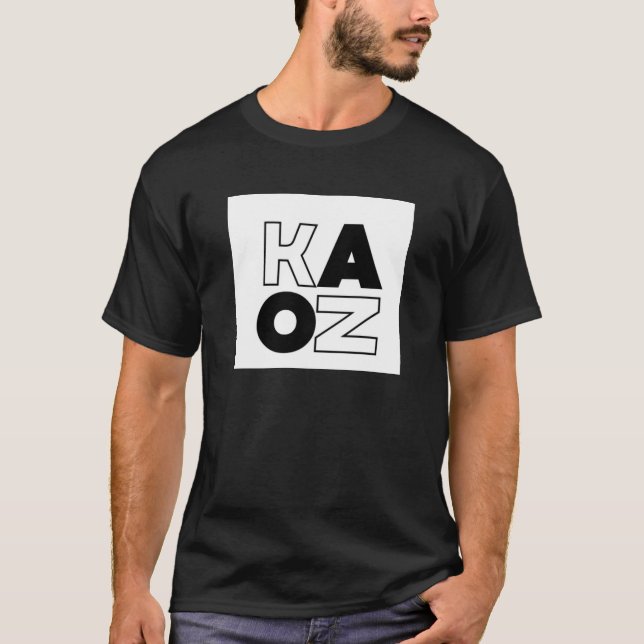 Camiseta KAOZ black and white  (Anverso)