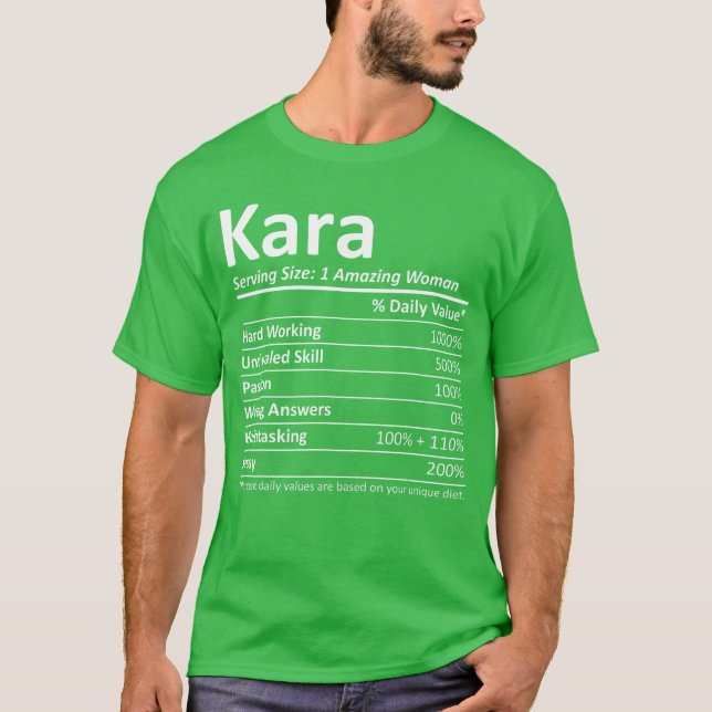 Camiseta KARA Nutrition Personalized Name Funny Christmas G (Anverso)