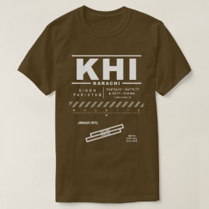 Camiseta Karachi Jinnah International Airport KHI Tee Shirt