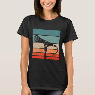 Camiseta Karaoke Bar Vintage Micrófono canto Canción Fiesta