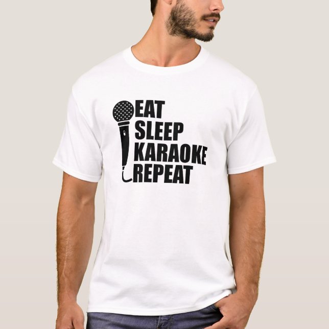 Camiseta Karaoke - Eat Sleep Karaoke (Anverso)