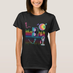 Camiseta Karaoke Neon Cantando Música Fiesta