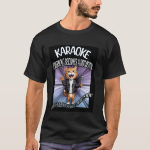 Camiseta Karaoke, todos se convierten en una rockstar, gato