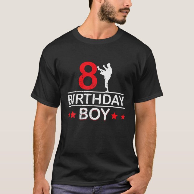 Camiseta Karate 8Ave De Cumpleaños Taekwondo Hace Más De 8  (Anverso)