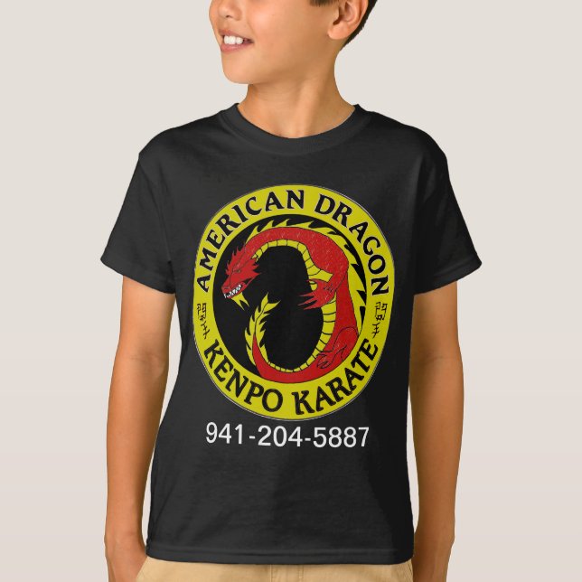 Camiseta Karate americano de Kenpo del dragón (Anverso)