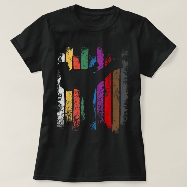 Camiseta Karate Belt Colors Silhouette Shirtgift, funny, fo (Diseño del anverso)