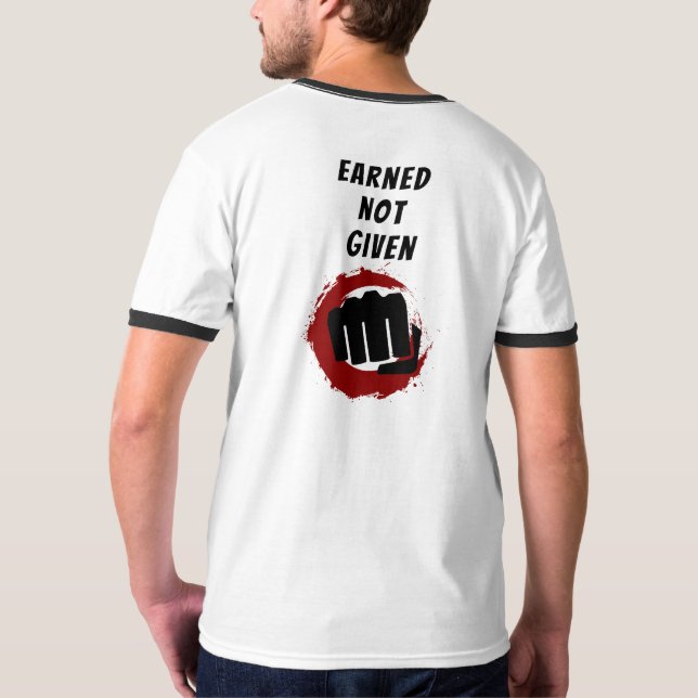 Camiseta Karate Black Belt Mindset Martial Arts Motivation (Reverso completo)