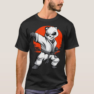Camiseta Karate Black Belt Panda Lover Martial Arts Japones