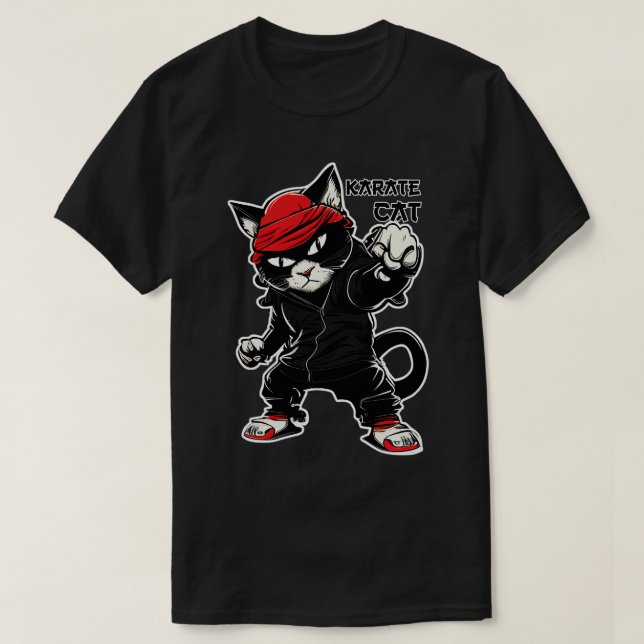 Camiseta Karate Cat (Diseño del anverso)