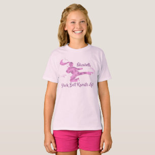 Camiseta Karate Chica Artes Marciales Curte rosa Púrpura Ún
